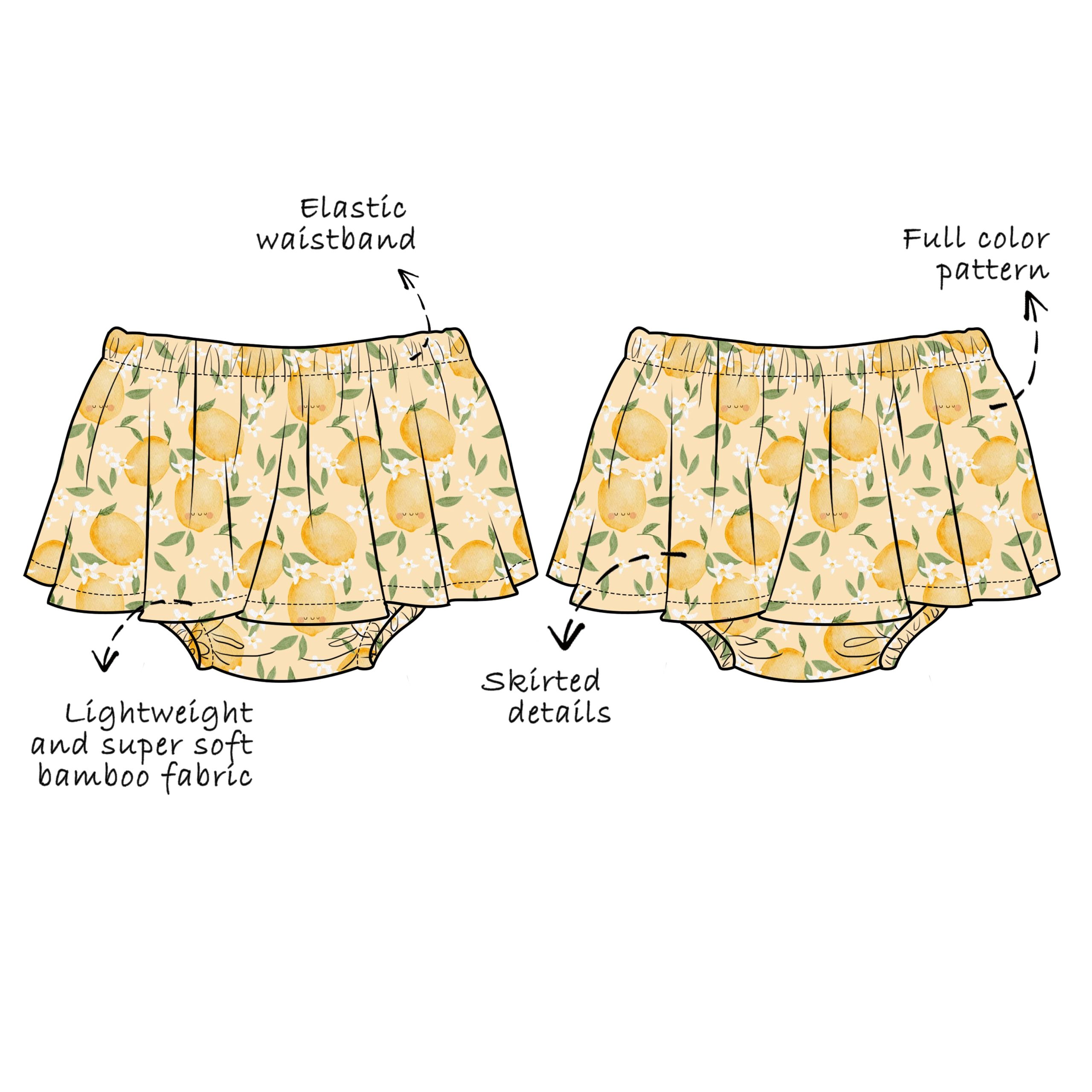 Custom Bamboo Viscose Baby Skirted Bummie - Image 2