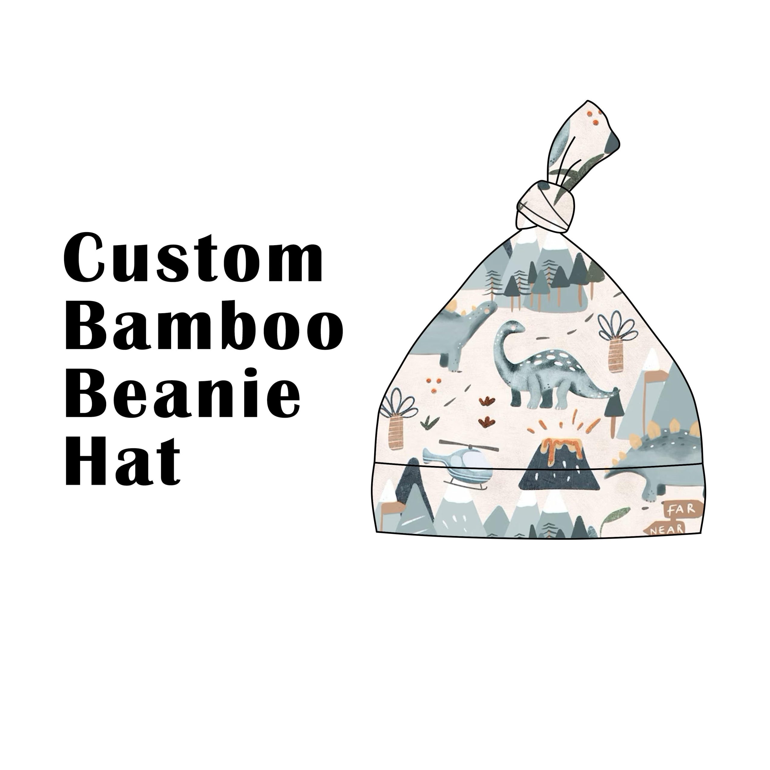Custom Bamboo Viscose Infant Knotted Beanie Hats - Image 2