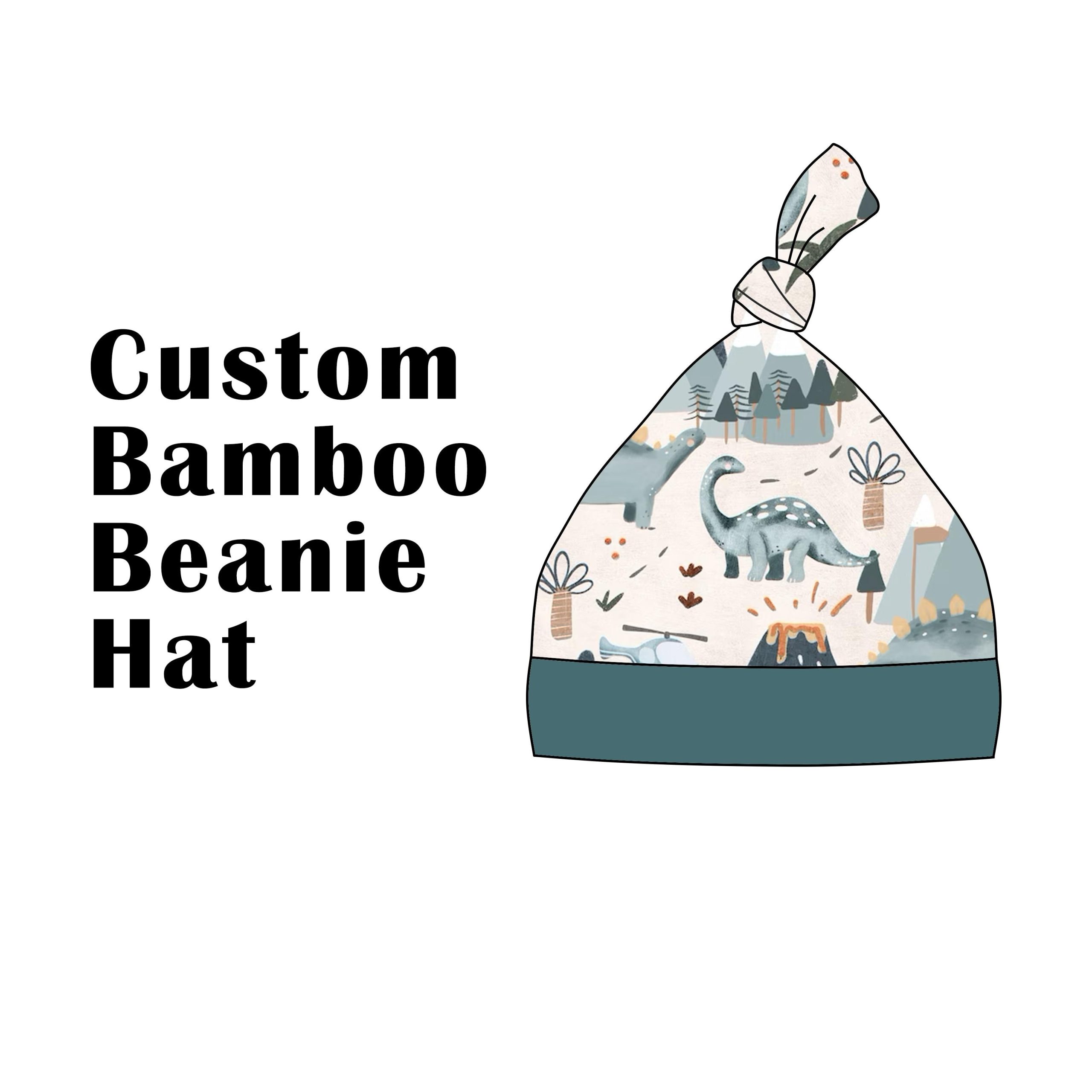 Custom Bamboo Viscose Infant Knotted Beanie Hats