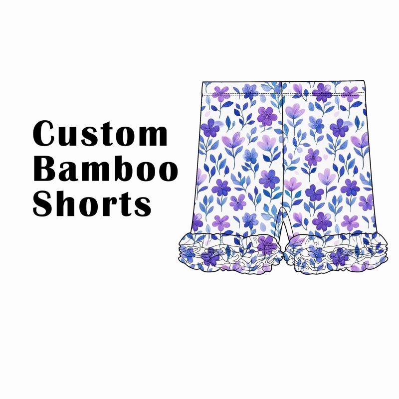 Custom Bamboo Viscose Ruffled Bike Shorts