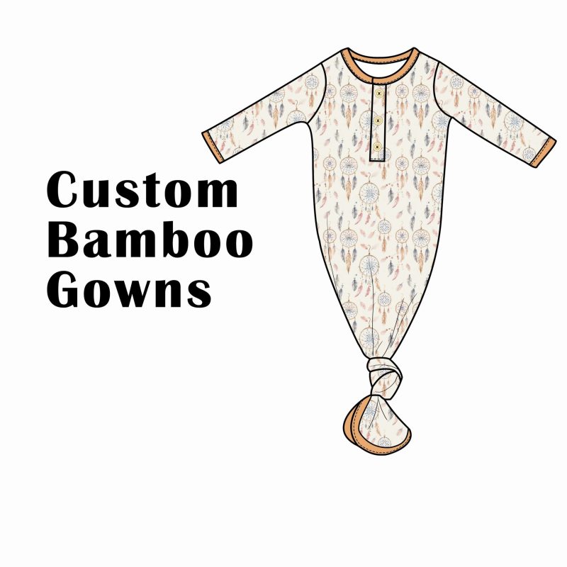 Custom Bamboo Viscose Knotted Gown