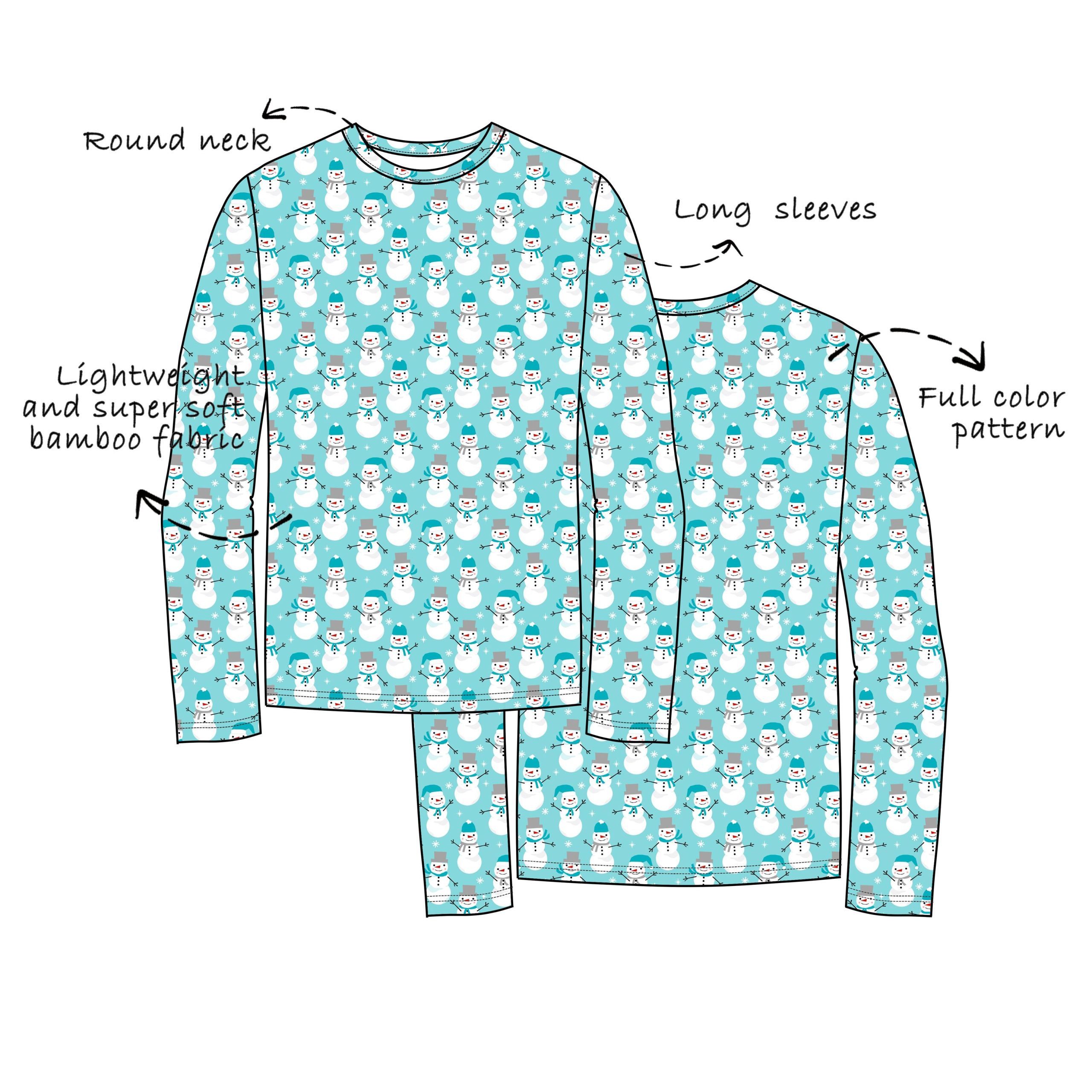 Custom Bamboo Viscose Round Neck Long Sleeves Shirts - Image 2