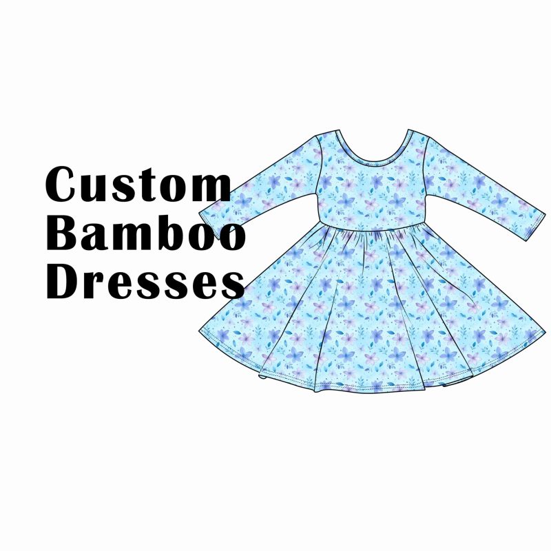 Custom Bamboo Viscose Long Sleeves Dresses