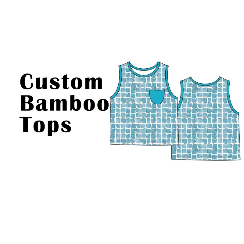 Custom Bamboo Viscose Tank Tops with Pocket