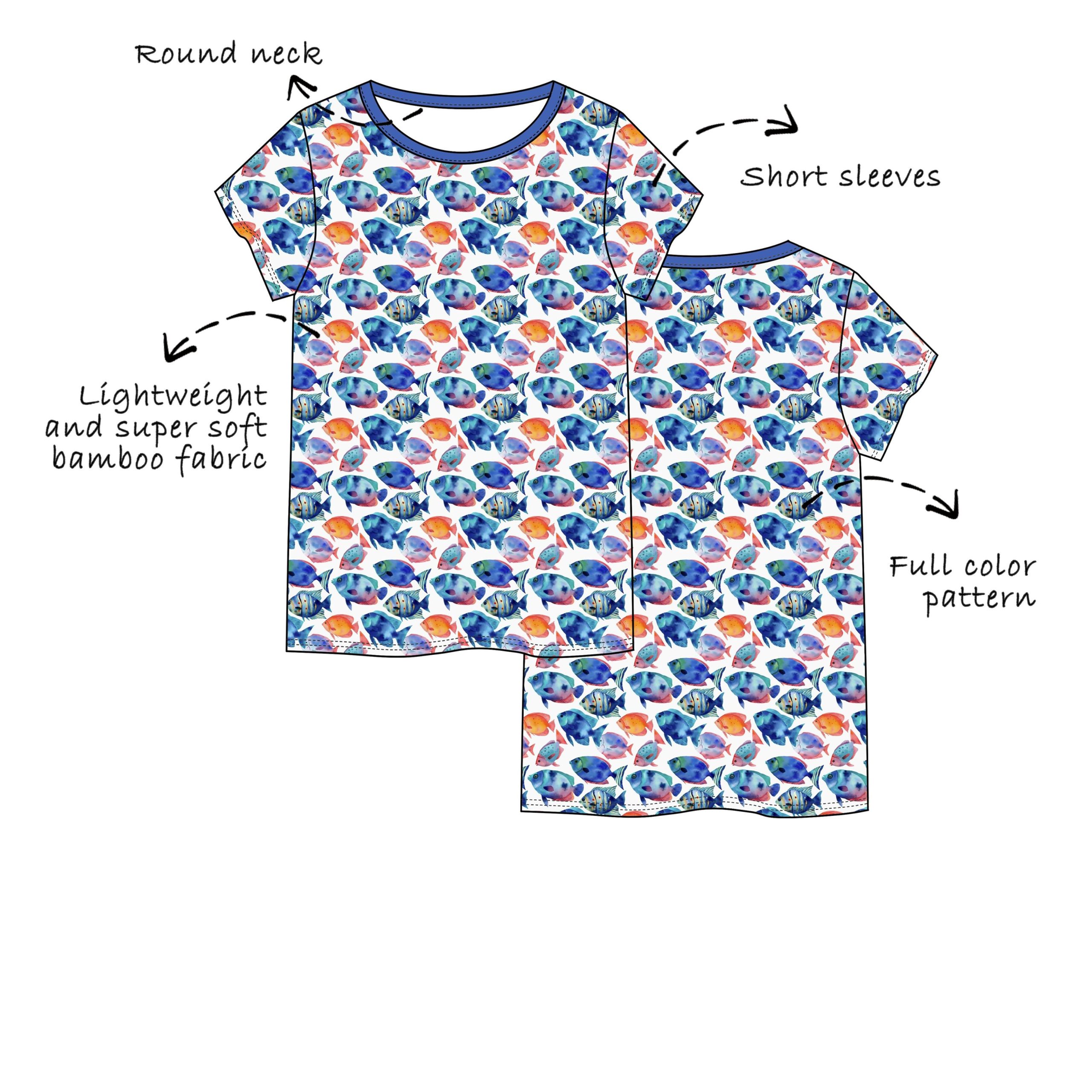 Custom Bamboo Viscose Round Neck Short Sleeves Tees - Image 2