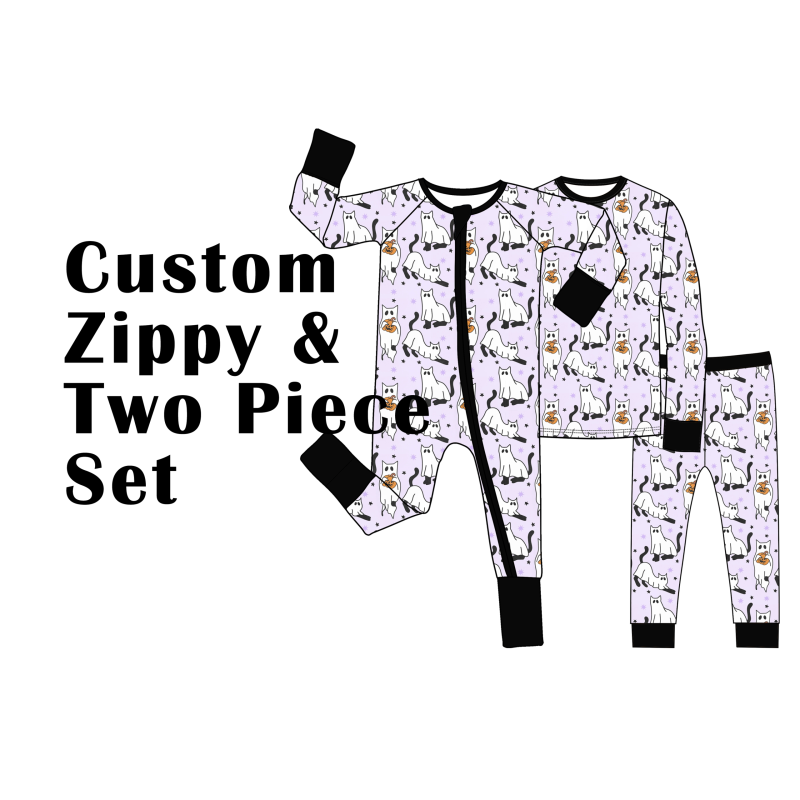 Custom Bamboo Viscose Baby Zippy Romper Toddler Long Two Piece Set  Startup Bundle